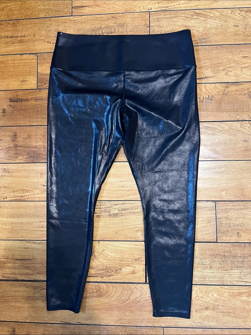 knix Black Faux Leather sculpt Leggings